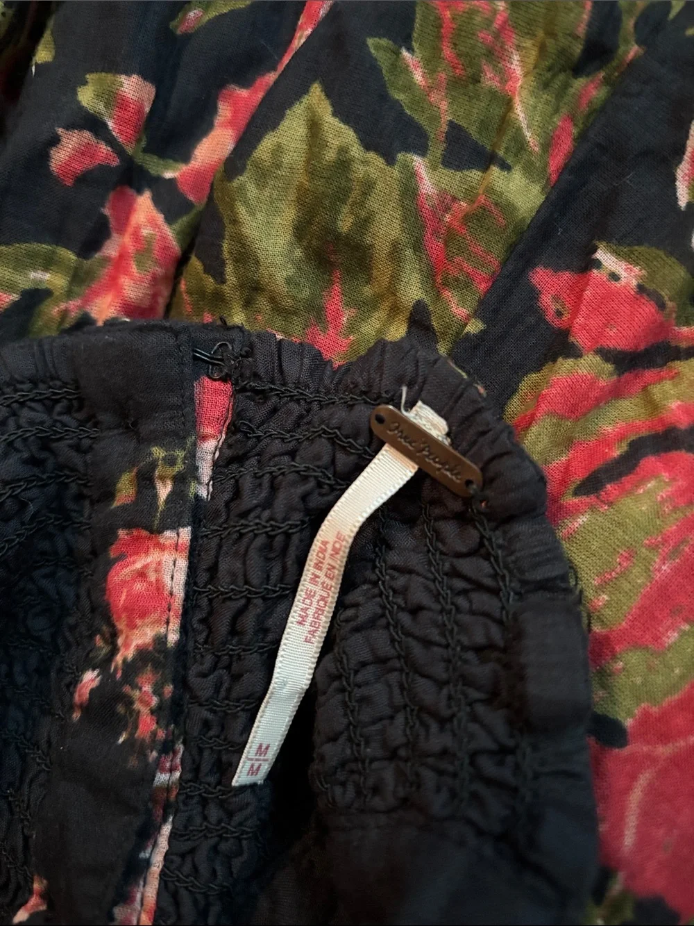Size Medium Free People Black Floral Dress